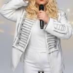 Kaitlyn Vintage White Military Jacket - Front View